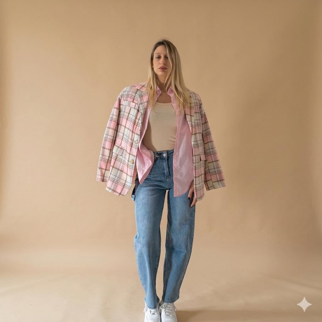 Giacca a Quadri Donna
