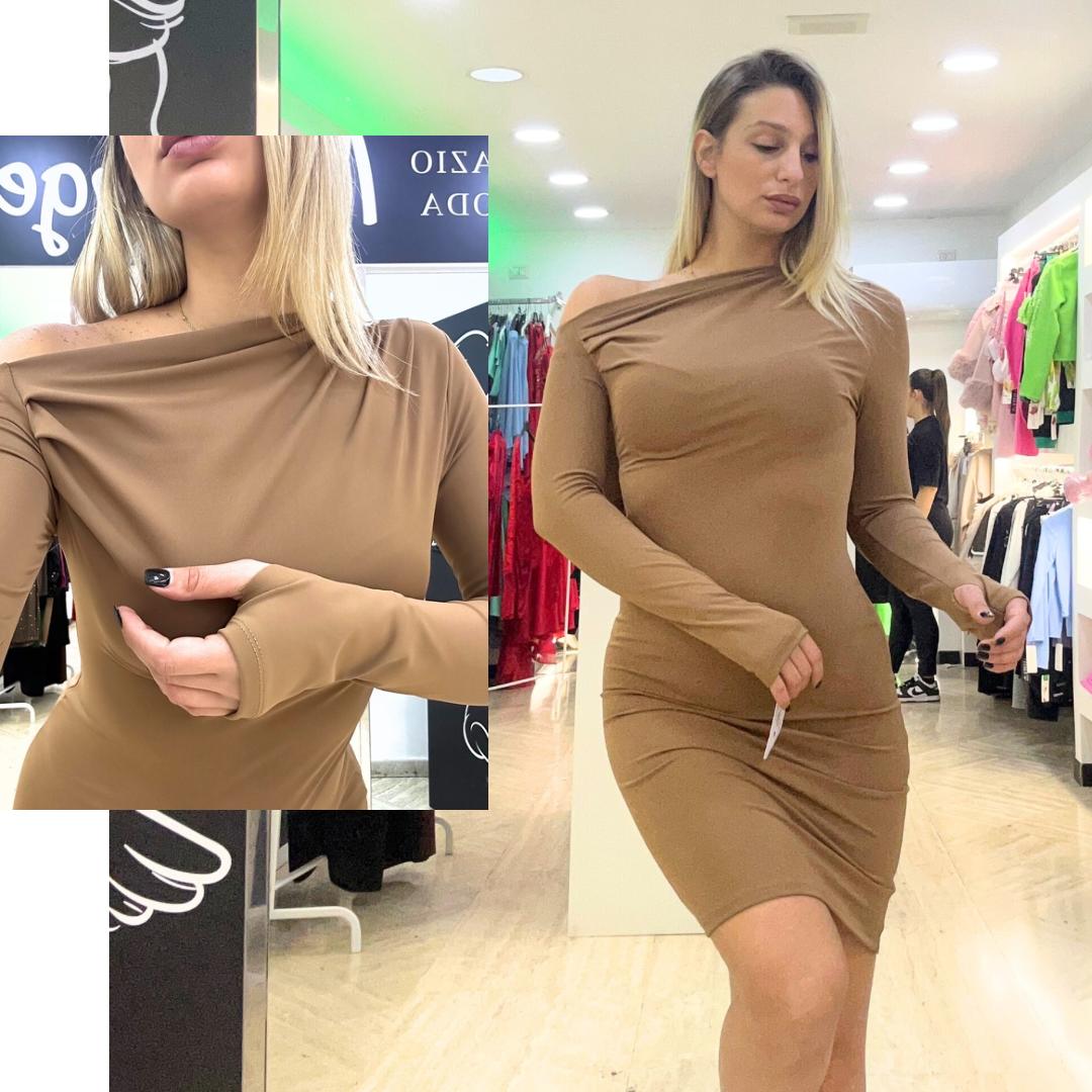 Dress Monospalla Elegante BASIC - Licra Elastica