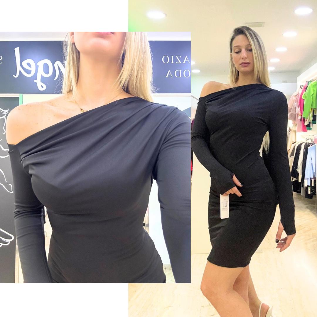 Dress Monospalla Elegante BASIC - Licra Elastica