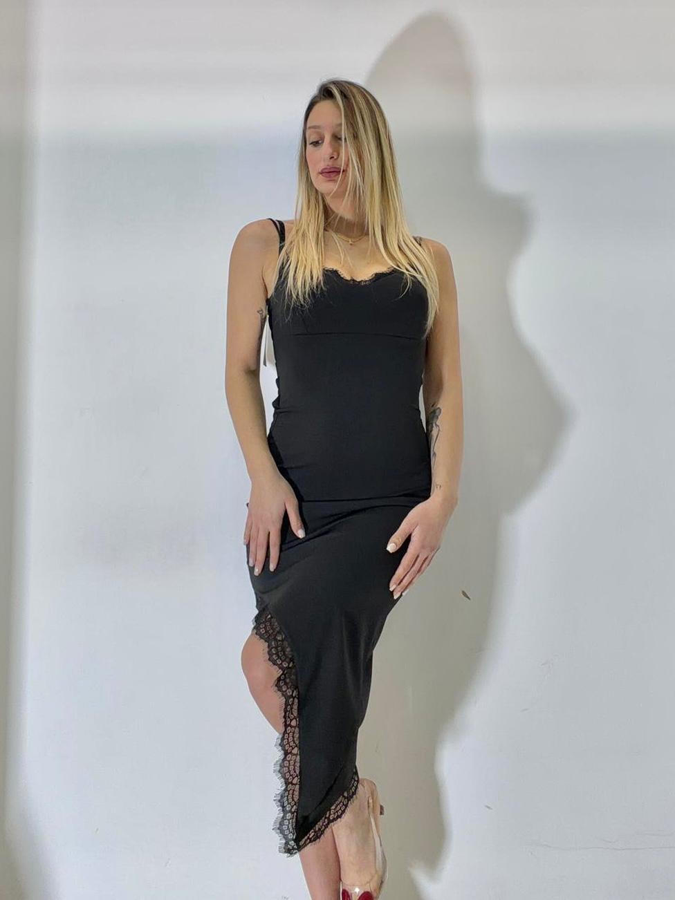 Dress con Taglio Trasversale - Licra Elastica