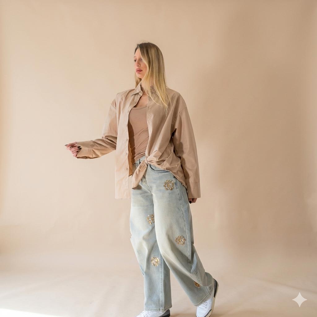 Camicia Classica in Cotone con Bottoni