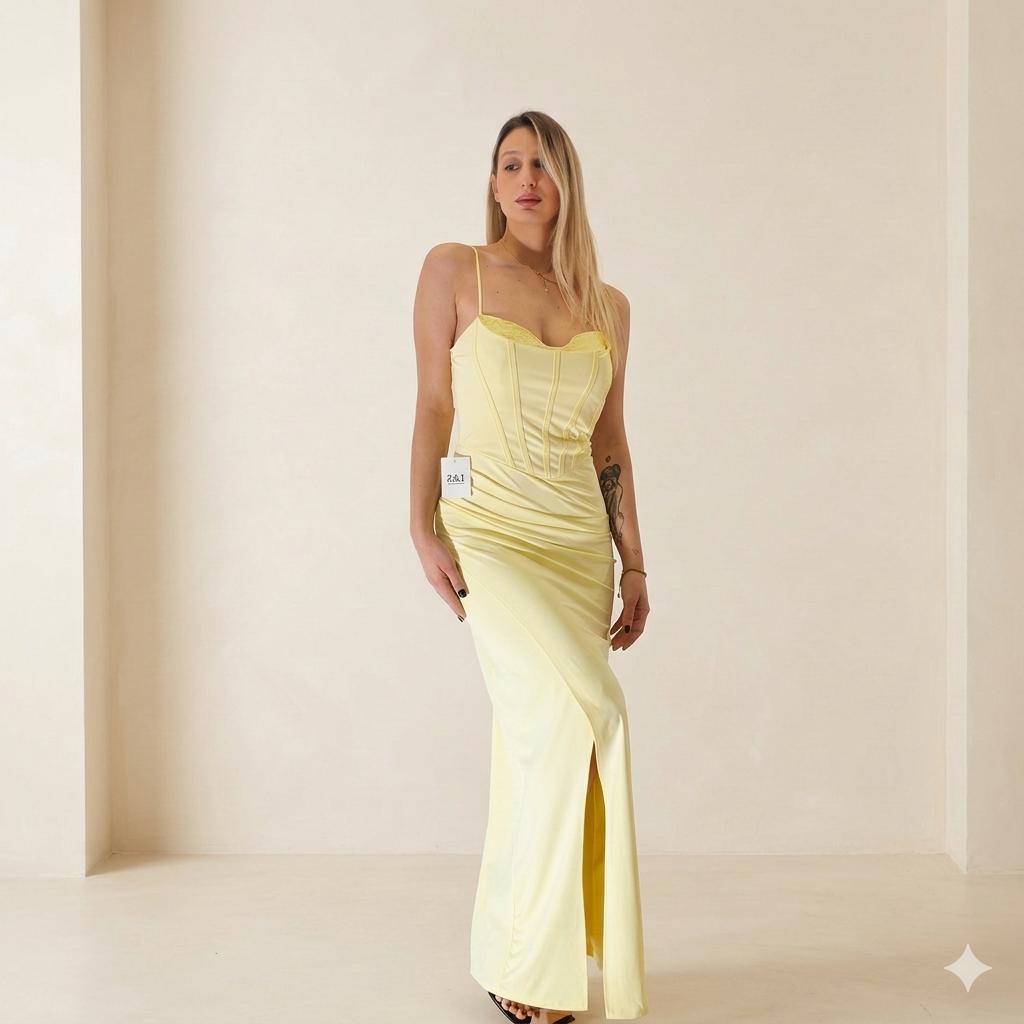 Dress con Spacco e Corsetto